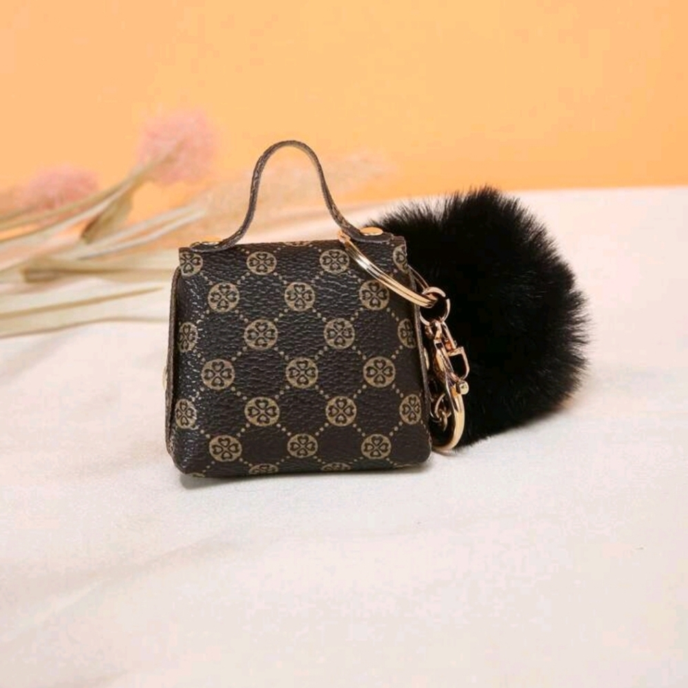 Elegant Black Patterned Mini Bag - Picture 5 of 5